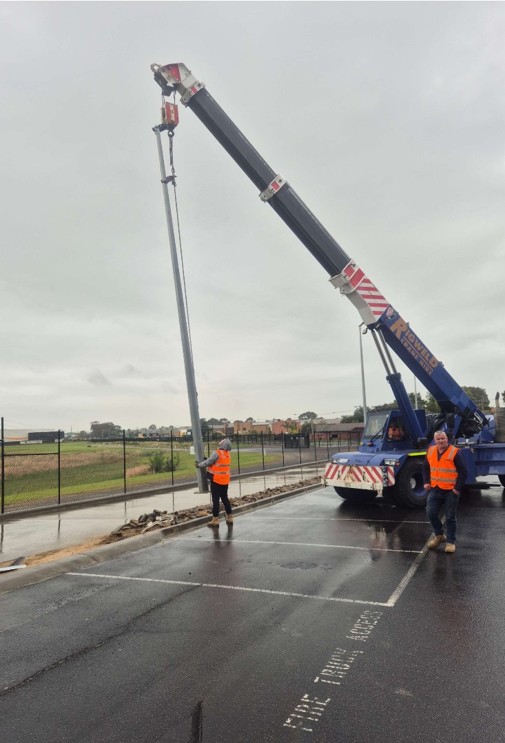 Crane on construction site
